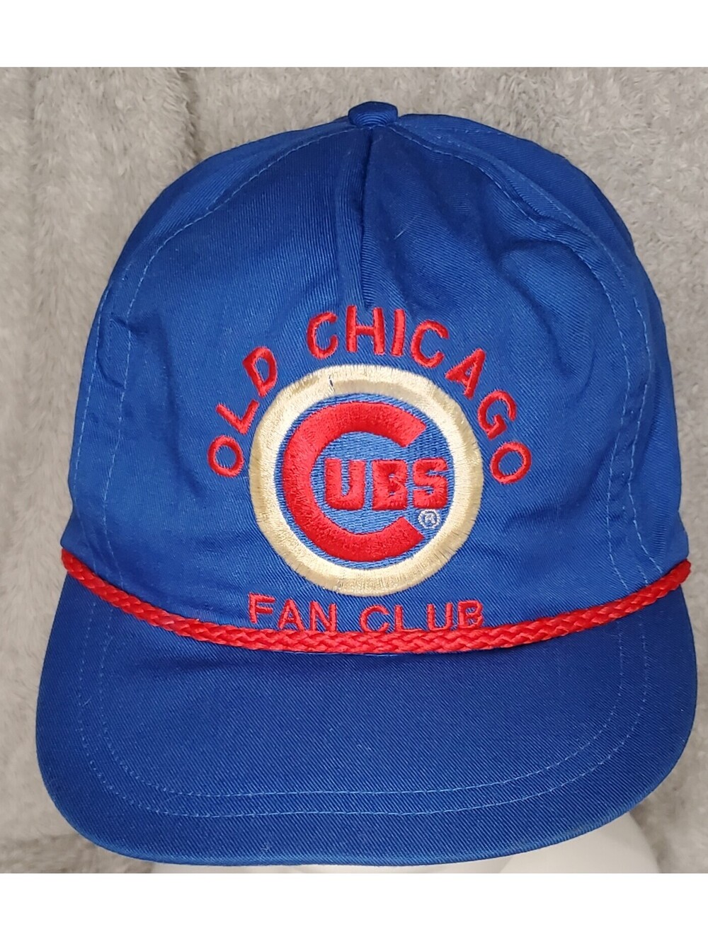 Vintage 80s Chicago Cubs Old Chicago Fan Club Rope Strapback Hat MLB